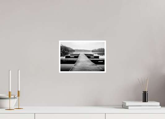 12 x 8″, PP Ilford Baryta P Border Round Lake Foggy Day-1