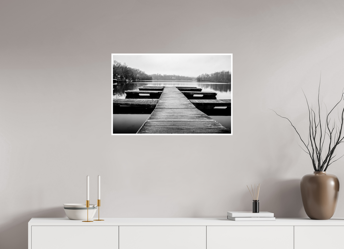 30 x 20″, PP Ilford Baryta P Border Round Lake Foggy Day-1