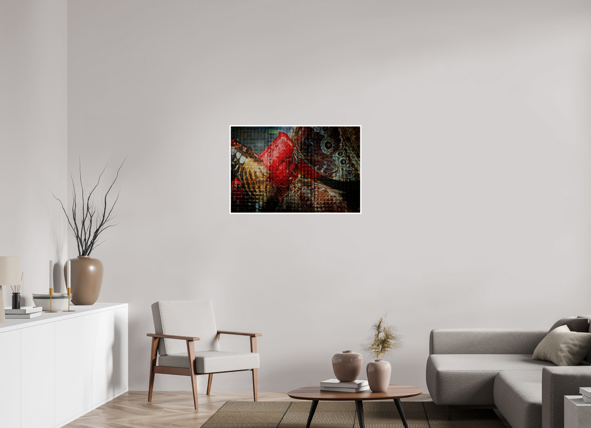 36 x 24″, PP Fujiflex HG Border Butterfly's be hide the Glass