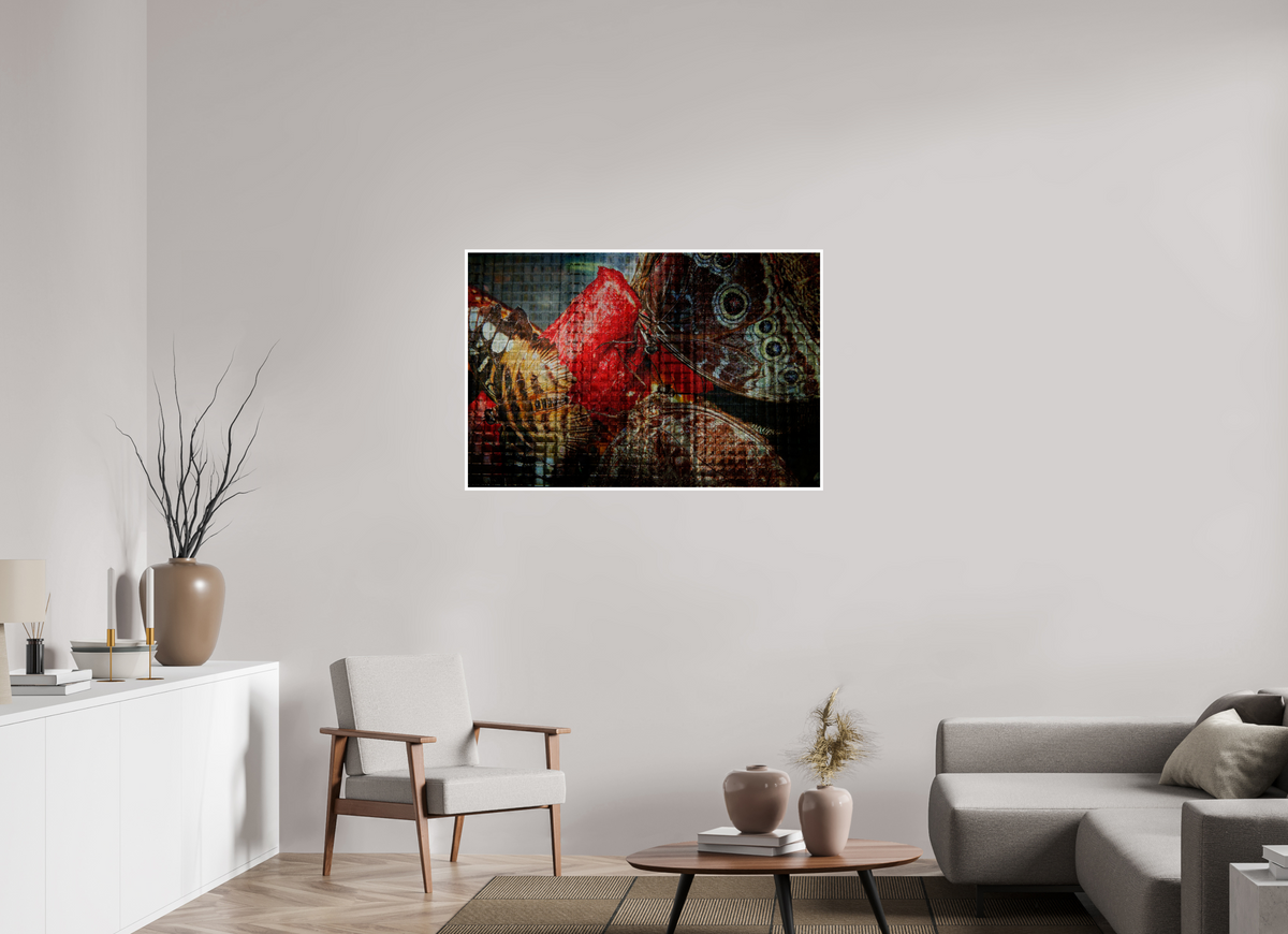 45 x 30″, PP Fujiflex HG Border Butterfly's be hide the Glass