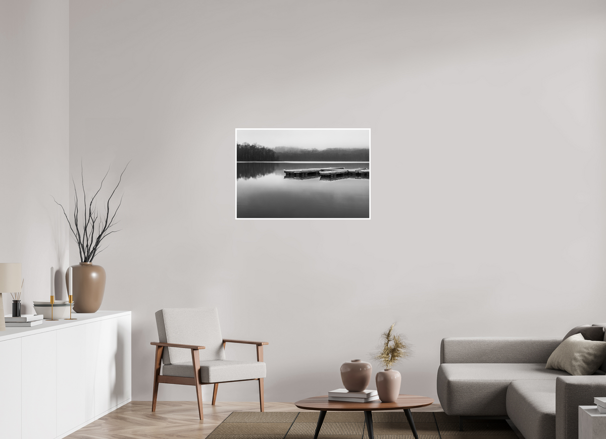 36 x 24″, PP Ilford Baryta P Border Round Lake Foggy Day-5