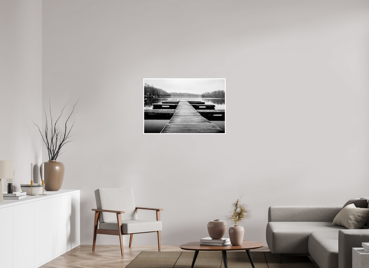 36 x 24″, PP Ilford Baryta P Border Round Lake Foggy Day-1